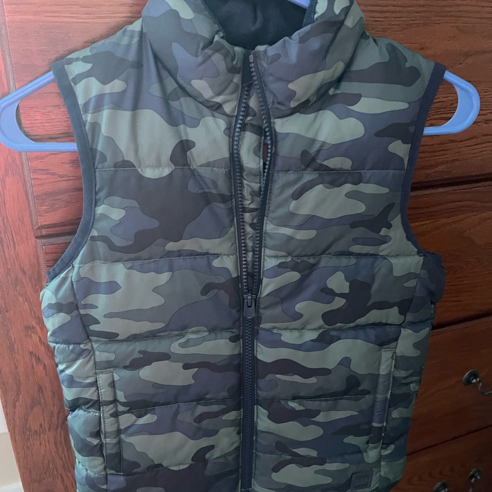 GAP Kids Green Camouflage Vest